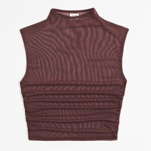 A&F Brown Paloma Mesh Top